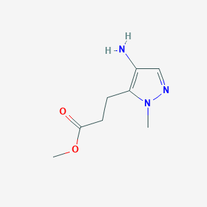 molecular formula C8H13N3O2 B2552486 Methyl 3-(4-amino-2-methylpyrazol-3-yl)propanoate CAS No. 2248388-42-1