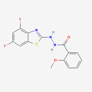 B2552550 N'-(4,6-difluoro-1,3-benzothiazol-2-yl)-2-methoxybenzohydrazide CAS No. 851988-45-9