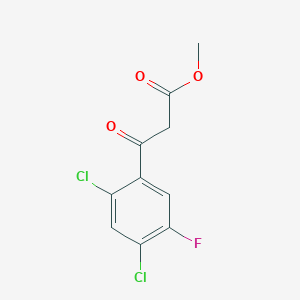 molecular formula C10H7Cl2FO3 B025526 Methyl 3-(2,4-dichloro-5-fluorophenyl)-3-oxopropanoate CAS No. 103319-17-1