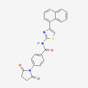 4-(2,5-dioxopyrrolidin-1-yl)-N-(4-(naphthalen-1-yl)thiazol-2-yl)benzamide