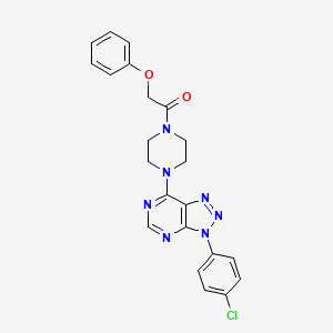 1-(4-(3-(4-chlorophenyl)-3H-[1,2,3]triazolo[4,5-d]pyrimidin-7-yl)piperazin-1-yl)-2-phenoxyethanone