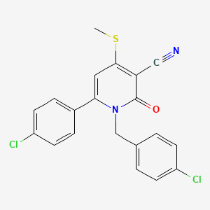 1-(4-Chlorobenzyl)-6-(4-chlorophenyl)-4-(methylsulfanyl)-2-oxo-1,2-dihydro-3-pyridinecarbonitrile