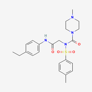 N-(2-((4-ethylphenyl)amino)-2-oxoethyl)-4-methyl-N-tosylpiperazine-1-carboxamide