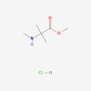 molecular formula C6H14ClNO2 B2552720 Methyl 2-methyl-2-(methylamino)propanoate hydrochloride CAS No. 242468-73-1