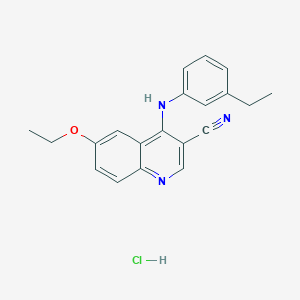 6-Ethoxy-4-((3-ethylphenyl)amino)quinoline-3-carbonitrile hydrochloride