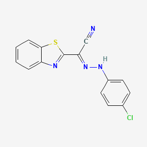 (E)-N-(4-Chlorophenyl)-1,3-benzothiazole-2-carbohydrazonoyl cyanide