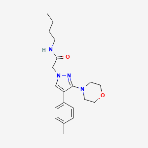 molecular formula C20H28N4O2 B2552777 N-butyl-2-(3-morpholino-4-(p-tolyl)-1H-pyrazol-1-yl)acetamide CAS No. 1286696-48-7
