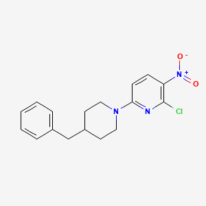 molecular formula C17H18ClN3O2 B2552791 6-(4-Benzylpiperidin-1-yl)-2-chloro-3-nitropyridine CAS No. 1987638-38-9