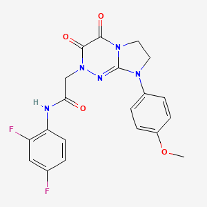 molecular formula C20H17F2N5O4 B2552793 N-(2,4-difluorophenyl)-2-(8-(4-methoxyphenyl)-3,4-dioxo-3,4,7,8-tetrahydroimidazo[2,1-c][1,2,4]triazin-2(6H)-yl)acetamide CAS No. 941995-86-4