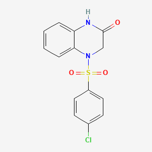 molecular formula C14H11ClN2O3S B2552830 4-(4-Chlorobenzenesulfonyl)-1,2,3,4-tetrahydroquinoxalin-2-one CAS No. 115699-71-3