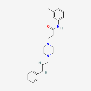 molecular formula C23H29N3O B2552839 N-(3-methylphenyl)-3-{4-[(2E)-3-phenylprop-2-en-1-yl]piperazin-1-yl}propanamide CAS No. 1049977-11-8