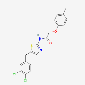 molecular formula C19H16Cl2N2O2S B2552884 N-[5-(3,4-dichlorobenzyl)-1,3-thiazol-2-yl]-2-(4-methylphenoxy)acetamide CAS No. 327063-15-0