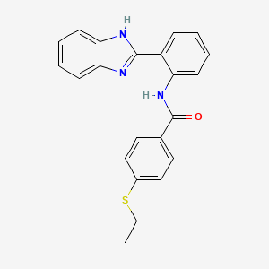 molecular formula C22H19N3OS B2552915 N-(2-(1H-benzo[d]imidazol-2-yl)phenyl)-4-(ethylthio)benzamide CAS No. 898405-87-3