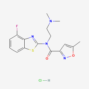 N-(2-(dimethylamino)ethyl)-N-(4-fluorobenzo[d]thiazol-2-yl)-5-methylisoxazole-3-carboxamide hydrochloride