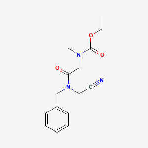 molecular formula C15H19N3O3 B2552922 ethyl N-{[benzyl(cyanomethyl)carbamoyl]methyl}-N-methylcarbamate CAS No. 1311830-73-5