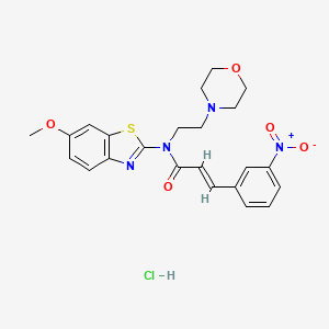 (E)-N-(6-methoxybenzo[d]thiazol-2-yl)-N-(2-morpholinoethyl)-3-(3-nitrophenyl)acrylamide hydrochloride