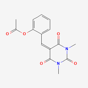 2-{[1,3-dimethyl-2,4,6-trioxotetrahydro-5(2H)-pyrimidinyliden]methyl}phenyl acetate