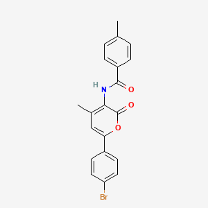 N-[6-(4-bromophenyl)-4-methyl-2-oxo-2H-pyran-3-yl]-4-methylbenzenecarboxamide