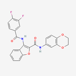 3-(3,4-difluorobenzamido)-N-(2,3-dihydrobenzo[b][1,4]dioxin-6-yl)benzofuran-2-carboxamide