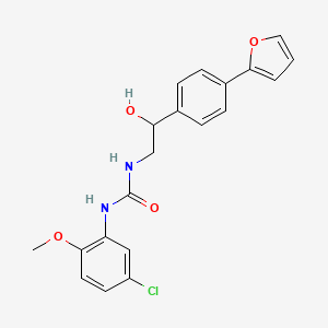 3-(5-Chloro-2-methoxyphenyl)-1-{2-[4-(furan-2-yl)phenyl]-2-hydroxyethyl}urea