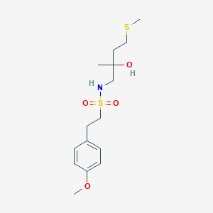 molecular formula C15H25NO4S2 B2552954 N-(2-hydroxy-2-methyl-4-(methylthio)butyl)-2-(4-methoxyphenyl)ethanesulfonamide CAS No. 1396888-93-9