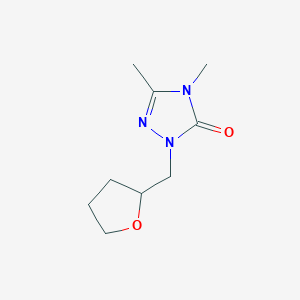 3,4-dimethyl-1-[(oxolan-2-yl)methyl]-4,5-dihydro-1H-1,2,4-triazol-5-one