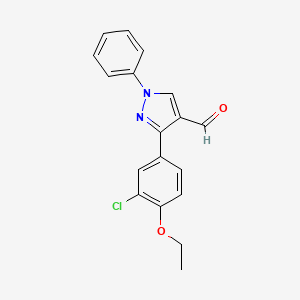 3-(3-chloro-4-ethoxyphenyl)-1-phenyl-1H-pyrazole-4-carbaldehyde