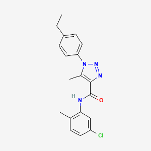 molecular formula C19H19ClN4O B2552964 N-(5-chloro-2-methylphenyl)-1-(4-ethylphenyl)-5-methyl-1H-1,2,3-triazole-4-carboxamide CAS No. 866872-87-9