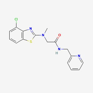 2-((4-chlorobenzo[d]thiazol-2-yl)(methyl)amino)-N-(pyridin-2-ylmethyl)acetamide