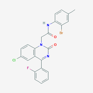 molecular formula C23H16BrClFN3O2 B2552975 N-(2-bromo-4-methylphenyl)-2-[6-chloro-4-(2-fluorophenyl)-2-oxo-1,2-dihydroquinazolin-1-yl]acetamide CAS No. 959507-06-3
