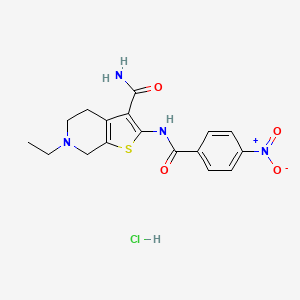 6-Ethyl-2-(4-nitrobenzamido)-4,5,6,7-tetrahydrothieno[2,3-c]pyridine-3-carboxamide hydrochloride