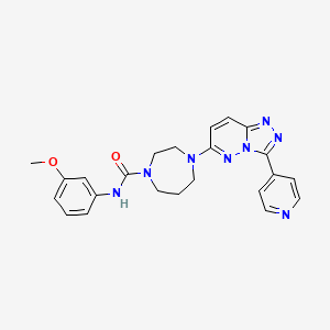 molecular formula C23H24N8O2 B2553000 N-(3-methoxyphenyl)-4-[3-(pyridin-4-yl)-[1,2,4]triazolo[4,3-b]pyridazin-6-yl]-1,4-diazepane-1-carboxamide CAS No. 2380189-33-1