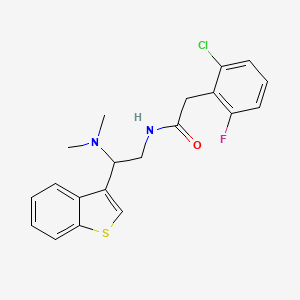N-(2-(benzo[b]thiophen-3-yl)-2-(dimethylamino)ethyl)-2-(2-chloro-6-fluorophenyl)acetamide