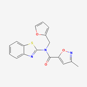 N-(benzo[d]thiazol-2-yl)-N-(furan-2-ylmethyl)-3-methylisoxazole-5-carboxamide