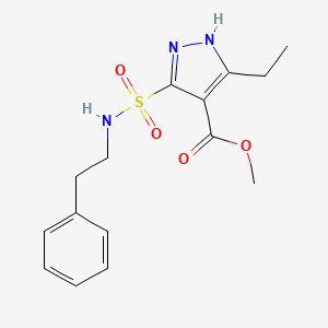 methyl 3-ethyl-5-{[(2-phenylethyl)amino]sulfonyl}-1H-pyrazole-4-carboxylate