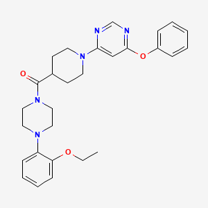 (4-(2-Ethoxyphenyl)piperazin-1-yl)(1-(6-phenoxypyrimidin-4-yl)piperidin-4-yl)methanone