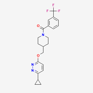 [4-[(6-Cyclopropylpyridazin-3-yl)oxymethyl]piperidin-1-yl]-[3-(trifluoromethyl)phenyl]methanone