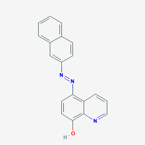 molecular formula C19H13N3O B2553027 (5E)-5-[2-(naphthalen-2-yl)hydrazin-1-ylidene]-5,8-dihydroquinolin-8-one CAS No. 356568-68-8