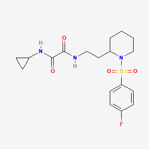 N1-cyclopropyl-N2-(2-(1-((4-fluorophenyl)sulfonyl)piperidin-2-yl)ethyl)oxalamide