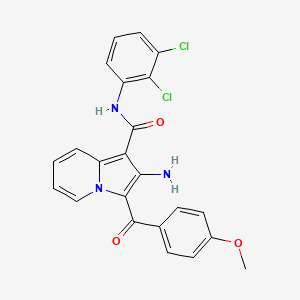 2-amino-N-(2,3-dichlorophenyl)-3-(4-methoxybenzoyl)indolizine-1-carboxamide