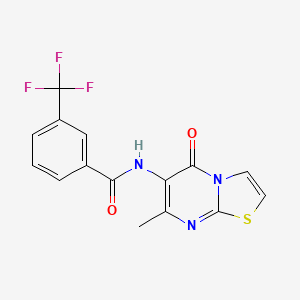 N-(7-methyl-5-oxo-5H-thiazolo[3,2-a]pyrimidin-6-yl)-3-(trifluoromethyl)benzamide
