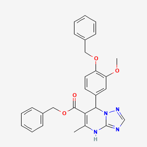 Benzyl 7-(4-(benzyloxy)-3-methoxyphenyl)-5-methyl-4,7-dihydro-[1,2,4]triazolo[1,5-a]pyrimidine-6-carboxylate
