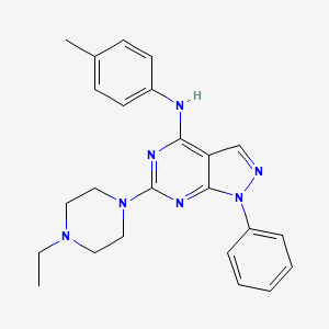 6-(4-ethylpiperazin-1-yl)-N-(4-methylphenyl)-1-phenyl-1H-pyrazolo[3,4-d]pyrimidin-4-amine