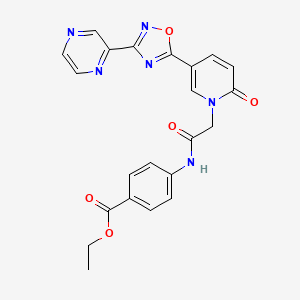 ethyl 4-({[2-oxo-5-(3-pyrazin-2-yl-1,2,4-oxadiazol-5-yl)pyridin-1(2H)-yl]acetyl}amino)benzoate