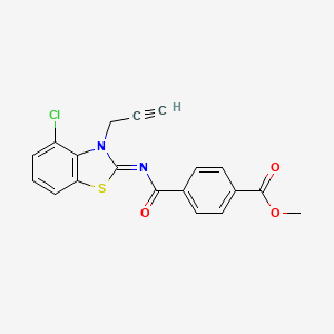 Methyl 4-[(4-chloro-3-prop-2-ynyl-1,3-benzothiazol-2-ylidene)carbamoyl]benzoate