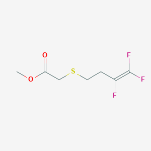 molecular formula C7H9F3O2S B2553050 Methyl 2-[(3,4,4-trifluoro-3-butenyl)sulfanyl]acetate CAS No. 179947-01-4