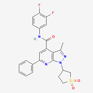 N-(3,4-difluorophenyl)-1-(1,1-dioxidotetrahydrothiophen-3-yl)-3-methyl-6-phenyl-1H-pyrazolo[3,4-b]pyridine-4-carboxamide