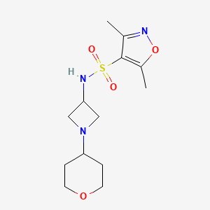 3,5-Dimethyl-N-[1-(oxan-4-yl)azetidin-3-yl]-1,2-oxazole-4-sulfonamide