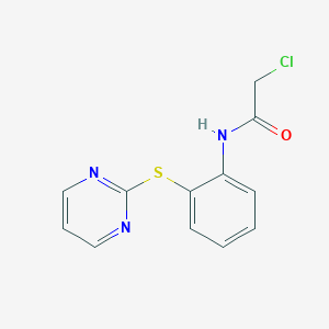 2-Chloro-N-(2-pyrimidin-2-ylsulfanylphenyl)acetamide
