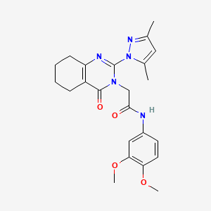 N-(3,4-dimethoxyphenyl)-2-(2-(3,5-dimethyl-1H-pyrazol-1-yl)-4-oxo-5,6,7,8-tetrahydroquinazolin-3(4H)-yl)acetamide